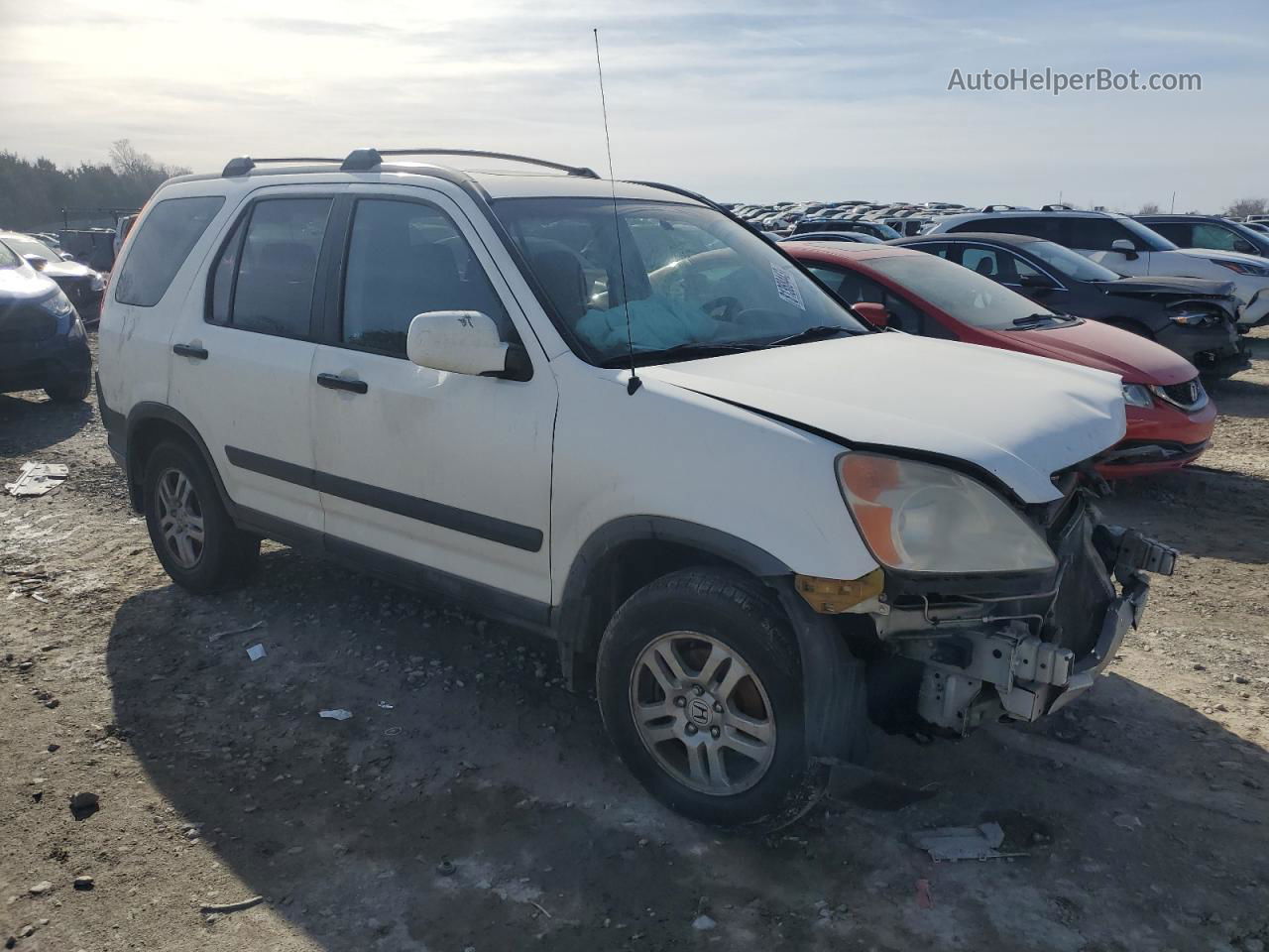 2004 Honda Cr-v Ex White vin: JHLRD78804C026877