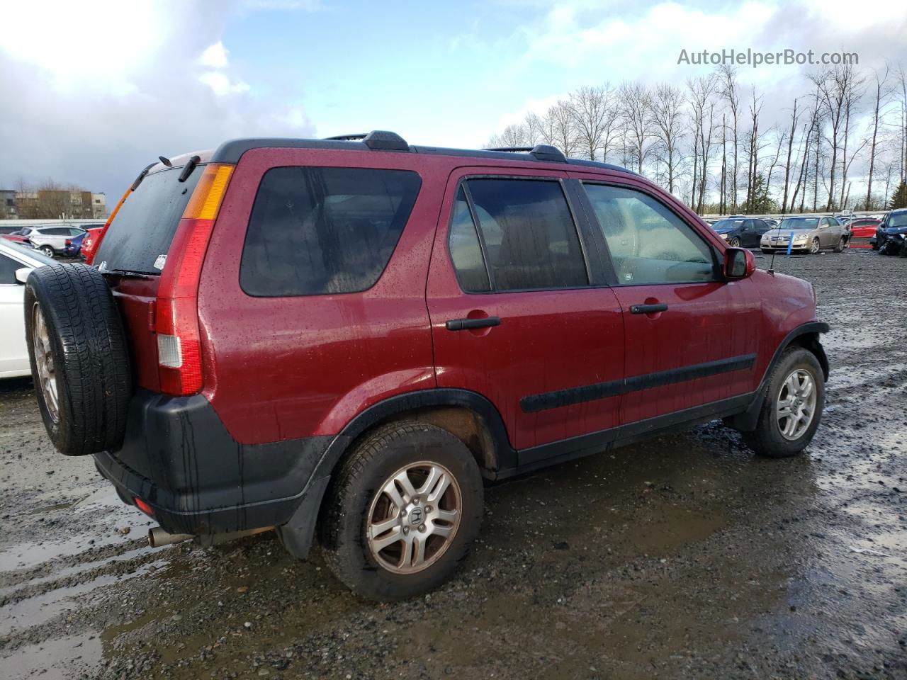 2004 Honda Cr-v Ex Red vin: JHLRD78814C005360