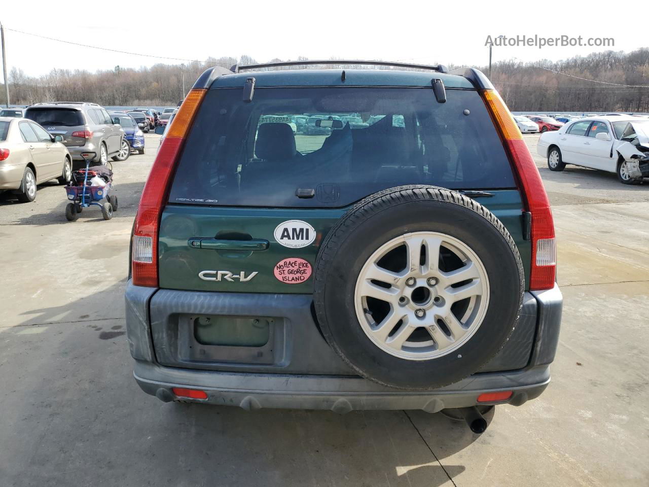 2004 Honda Cr-v Ex Green vin: JHLRD78814C050234