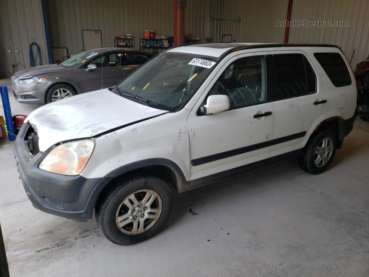 2004 Honda Cr-v Ex White vin: JHLRD78814C051318