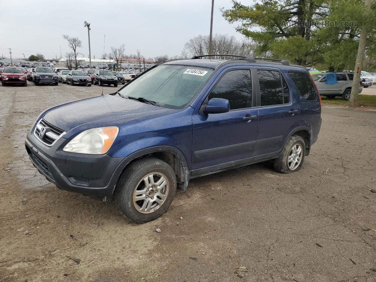 2004 Honda Cr-v Ex Blue vin: JHLRD78834C041146