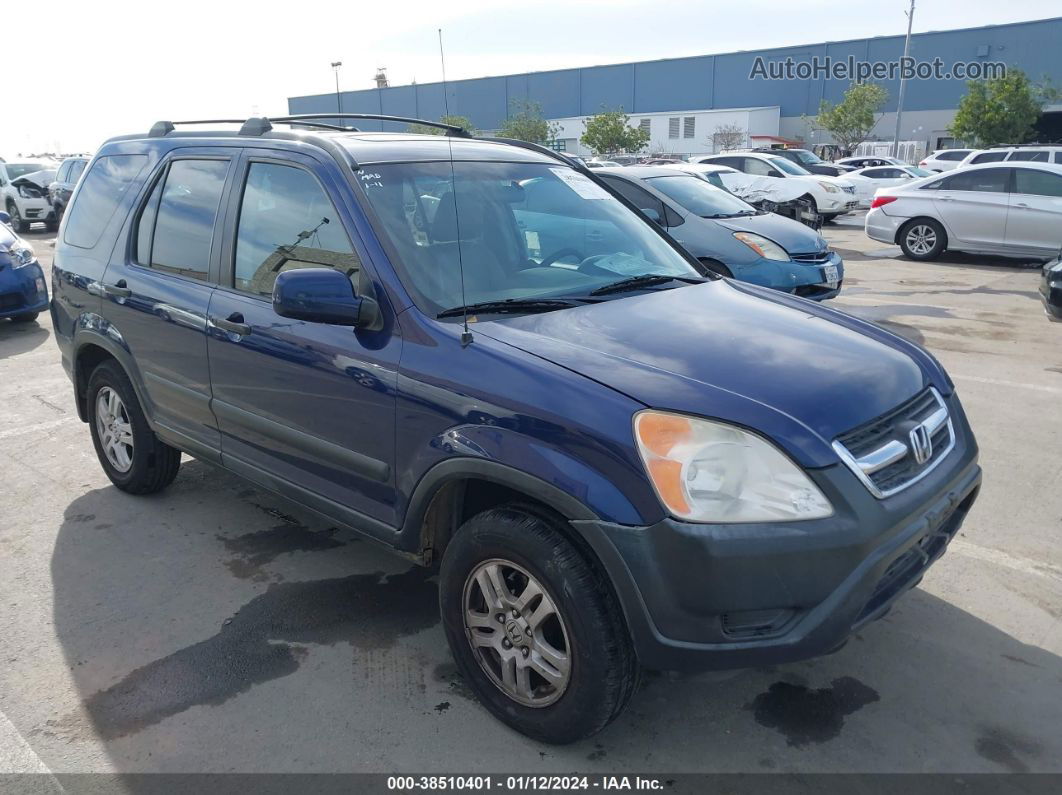 2004 Honda Cr-v Ex Blue vin: JHLRD78844C005725