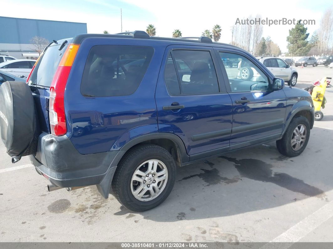 2004 Honda Cr-v Ex Blue vin: JHLRD78844C005725