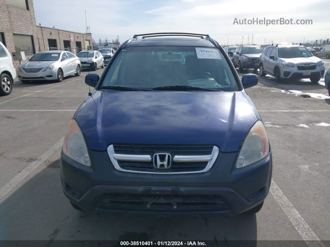 2004 Honda Cr-v Ex Blue vin: JHLRD78844C005725