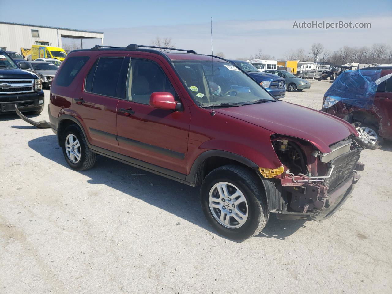 2004 Honda Cr-v Ex Red vin: JHLRD78844C014764