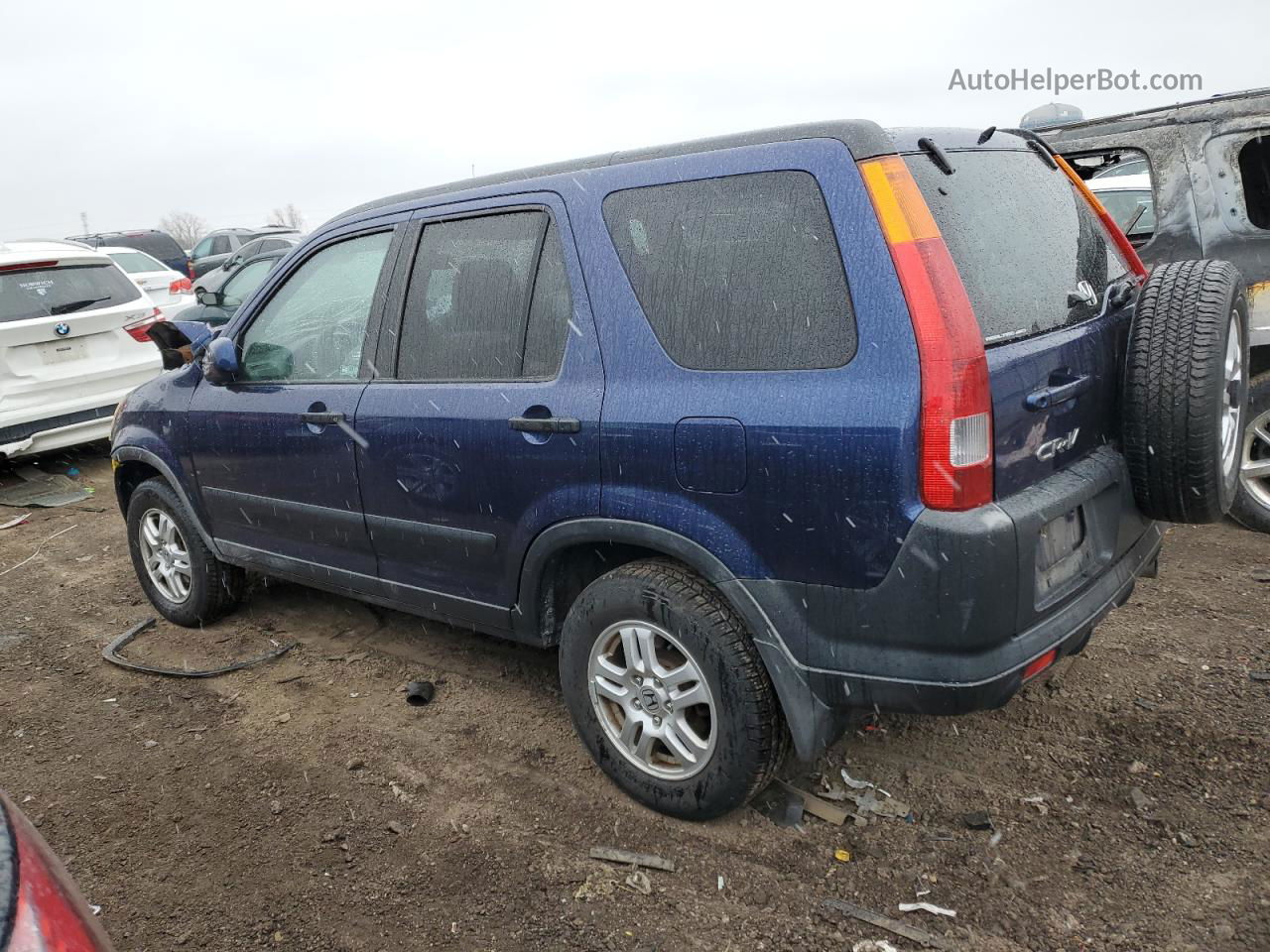 2004 Honda Cr-v Ex Blue vin: JHLRD78844C028633