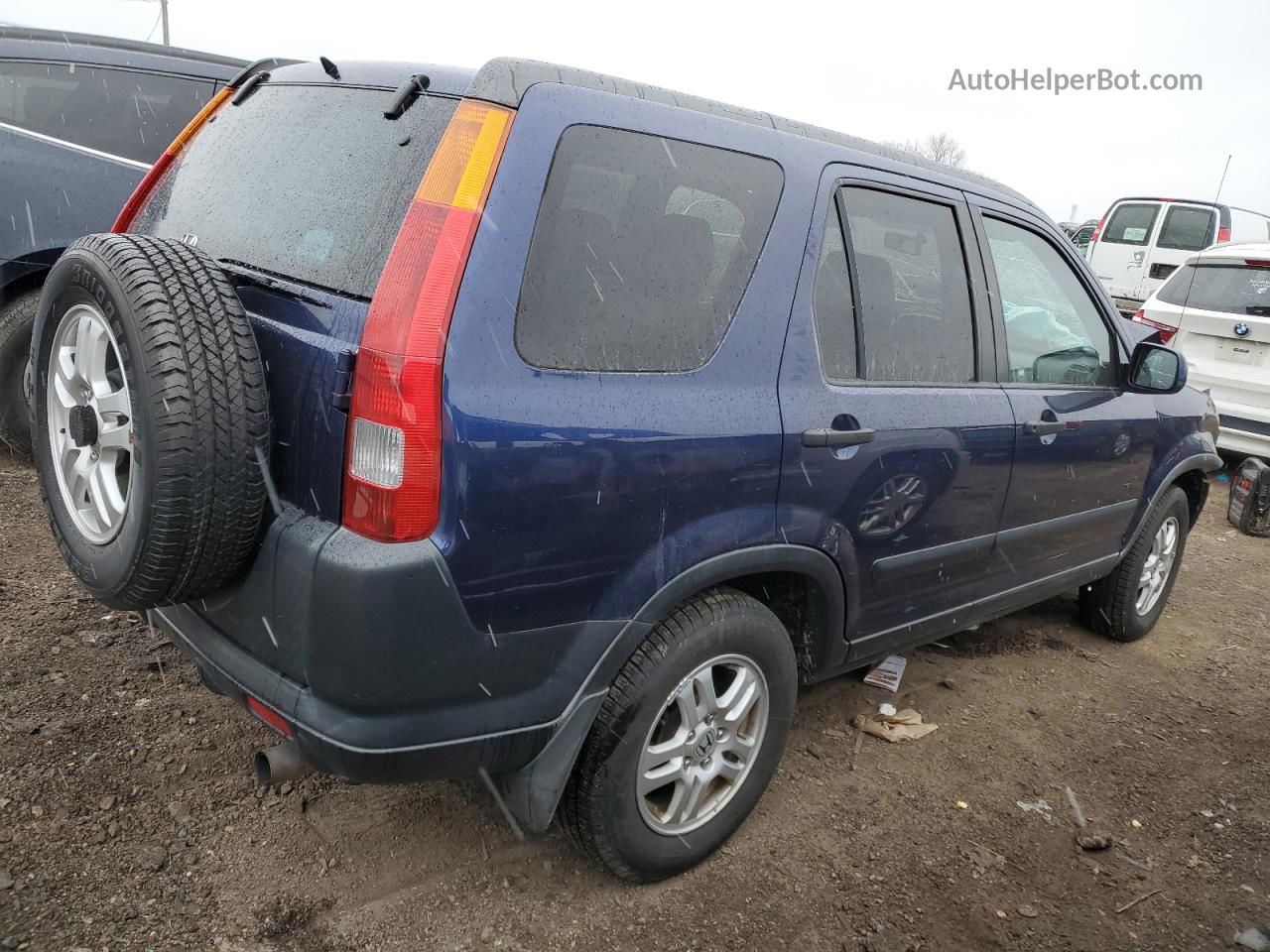 2004 Honda Cr-v Ex Blue vin: JHLRD78844C028633