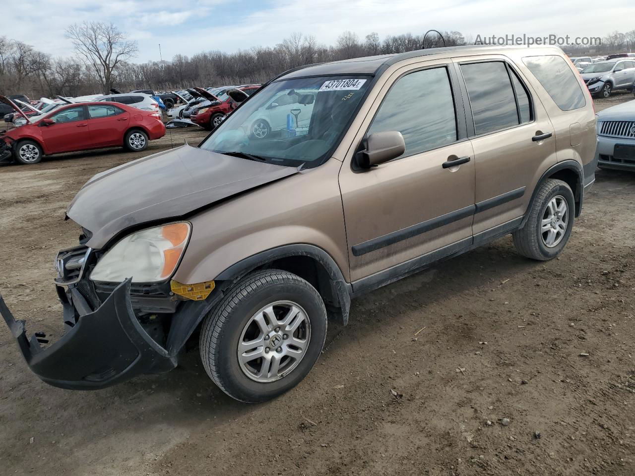 2004 Honda Cr-v Ex Beige vin: JHLRD78844C045805