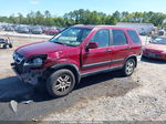 2004 Honda Cr-v Ex Red vin: JHLRD78854C011890