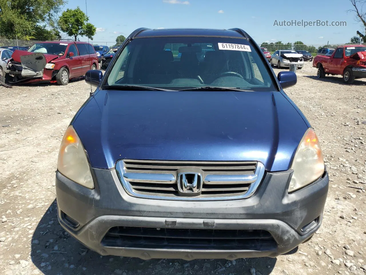 2004 Honda Cr-v Ex Blue vin: JHLRD78854C020038