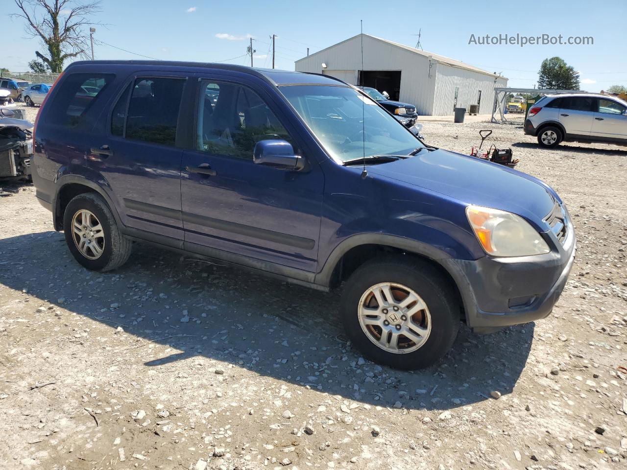 2004 Honda Cr-v Ex Blue vin: JHLRD78854C020038