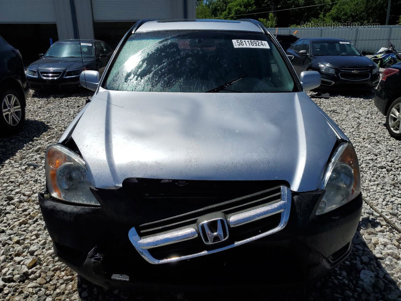 2004 Honda Cr-v Ex Silver vin: JHLRD78854C025949