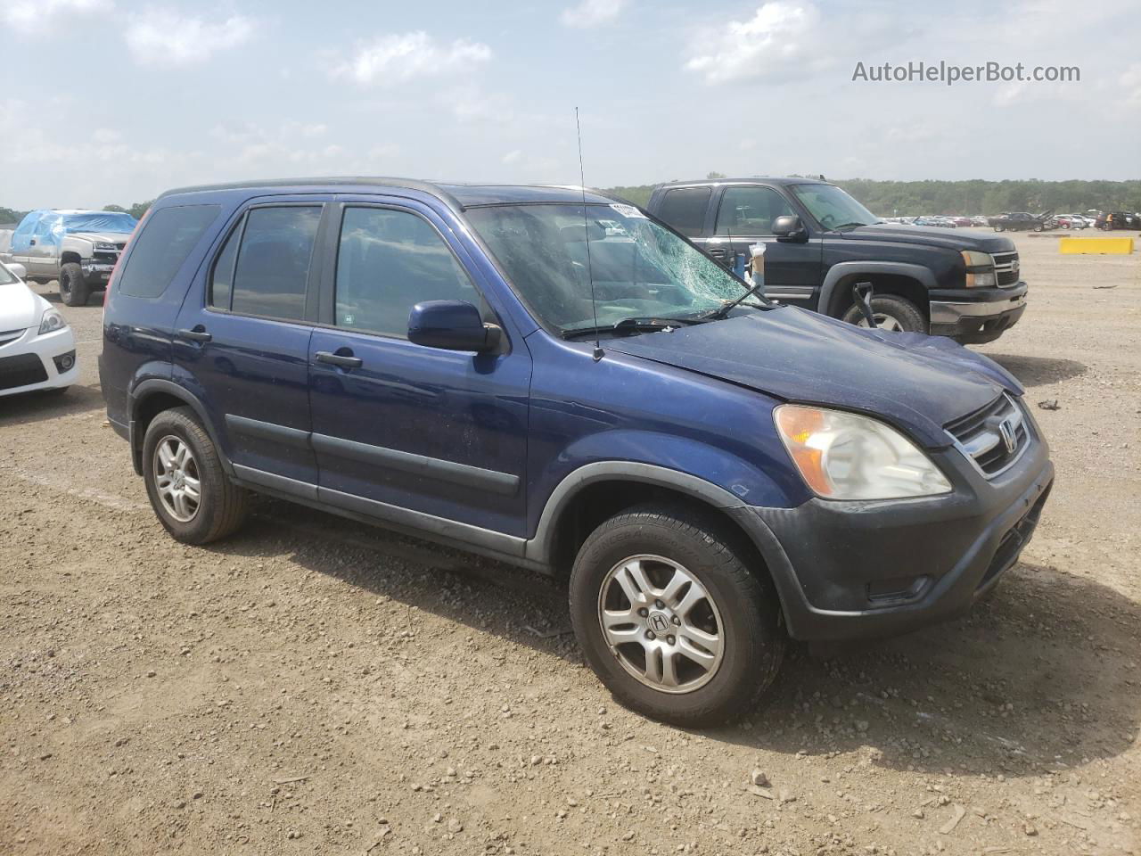 2004 Honda Cr-v Ex Blue vin: JHLRD78864C041125