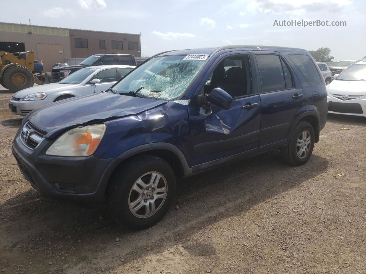 2004 Honda Cr-v Ex Blue vin: JHLRD78864C041125