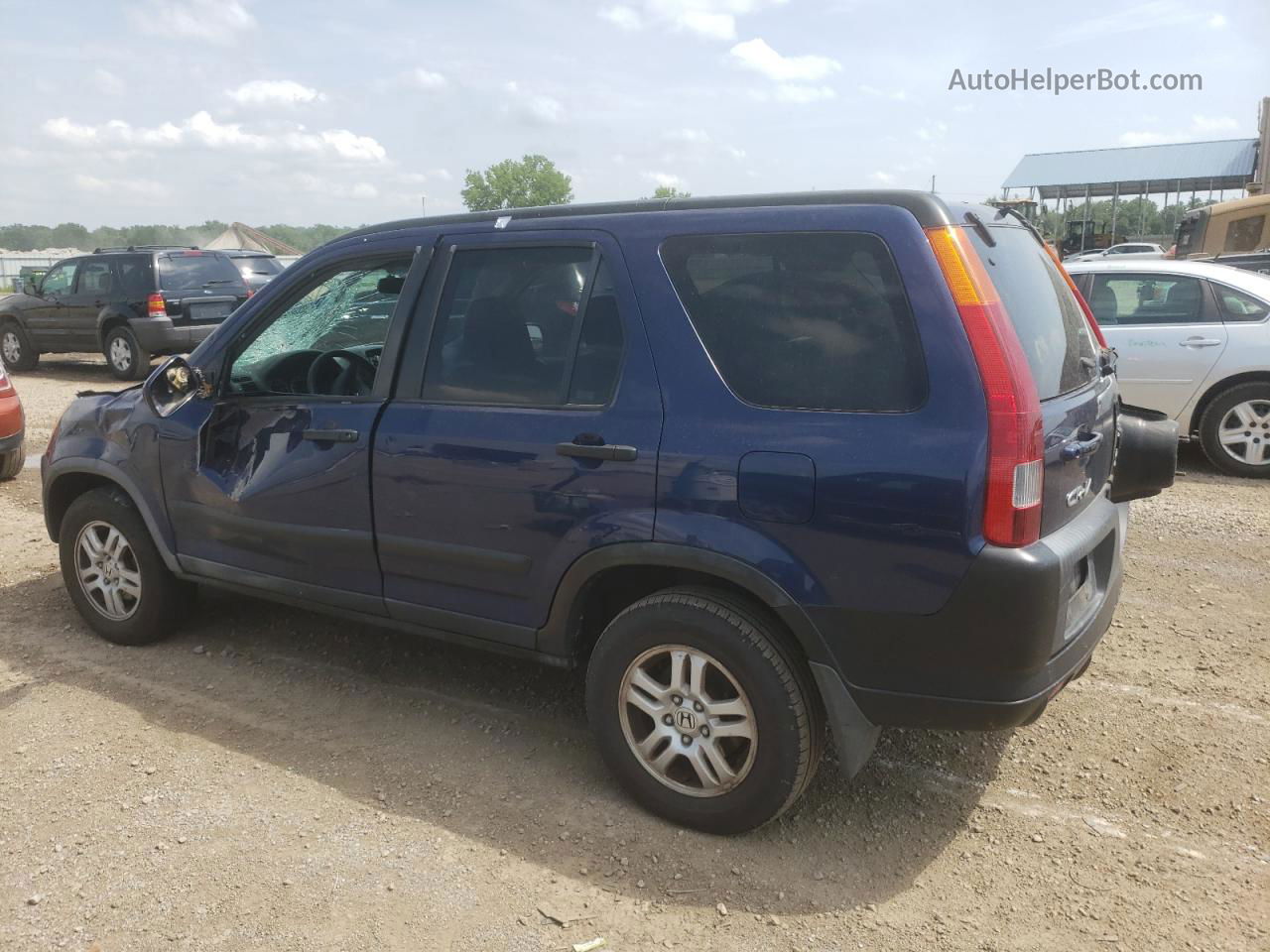 2004 Honda Cr-v Ex Blue vin: JHLRD78864C041125