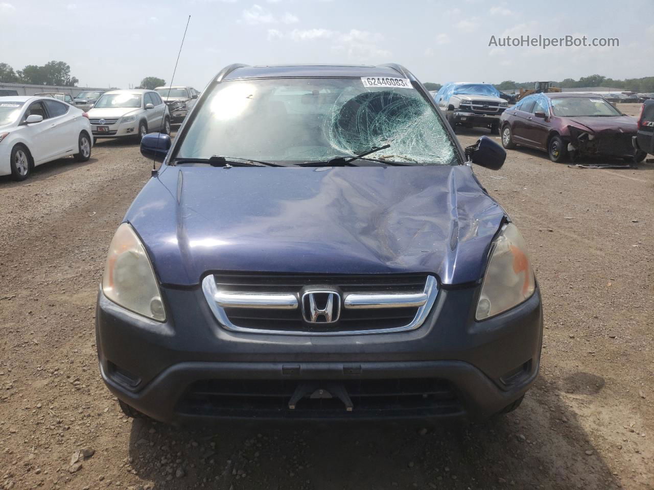 2004 Honda Cr-v Ex Blue vin: JHLRD78864C041125