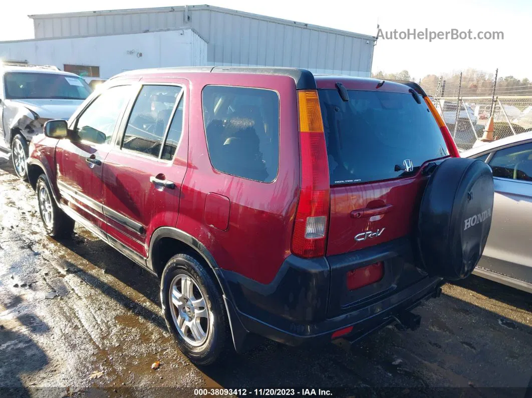 2004 Honda Cr-v Ex Red vin: JHLRD78864C041402