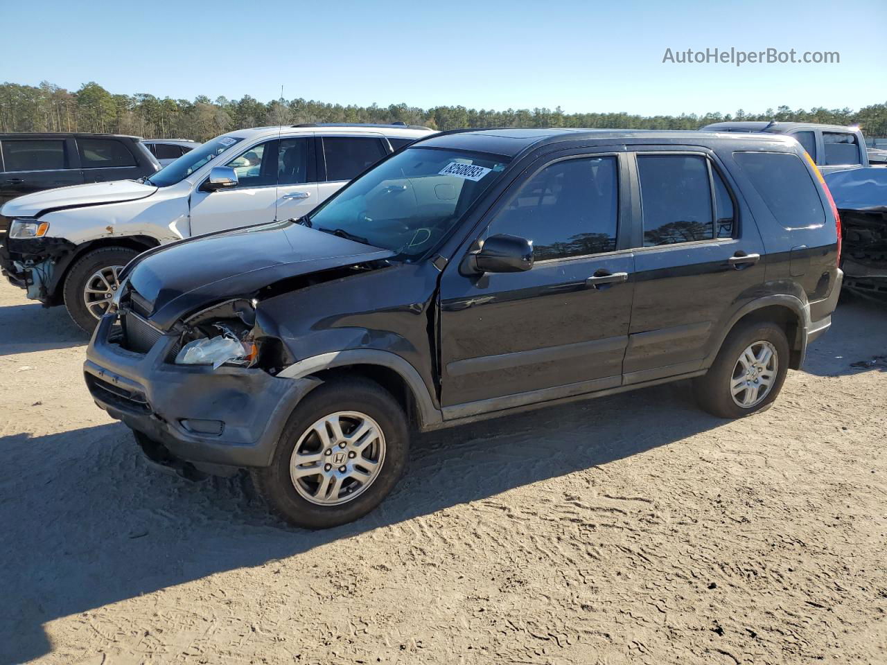 2004 Honda Cr-v Ex Black vin: JHLRD78874C023135