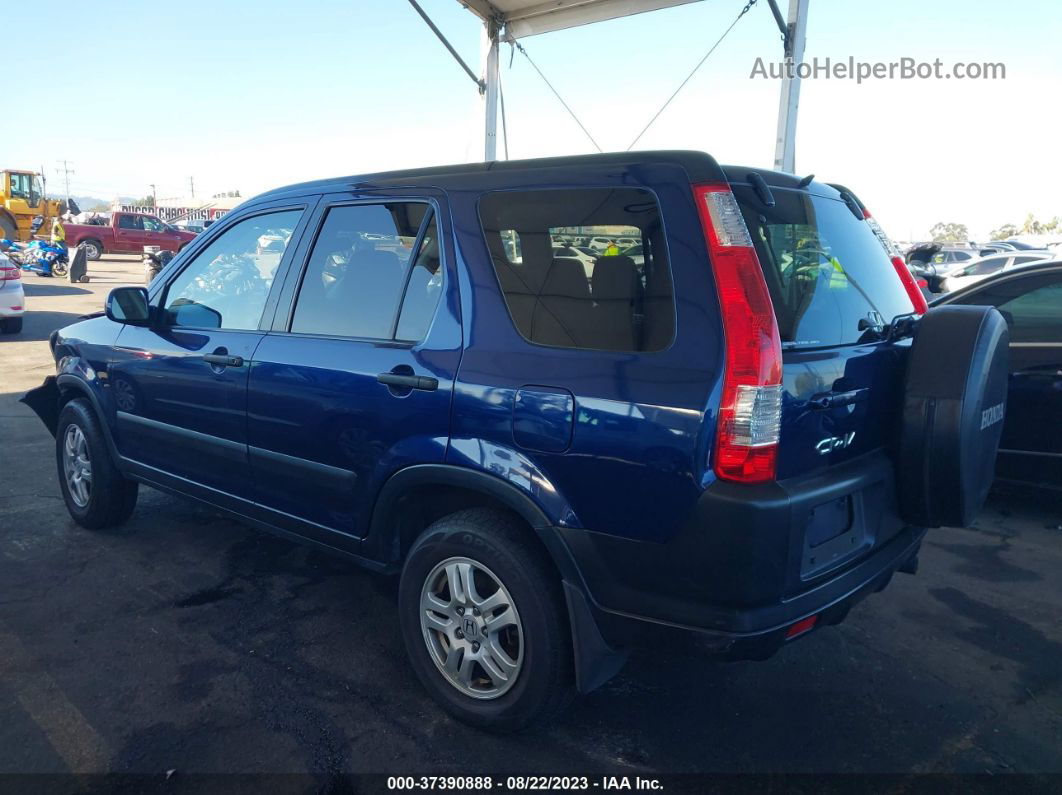 2004 Honda Cr-v Ex Blue vin: JHLRD78874C055793