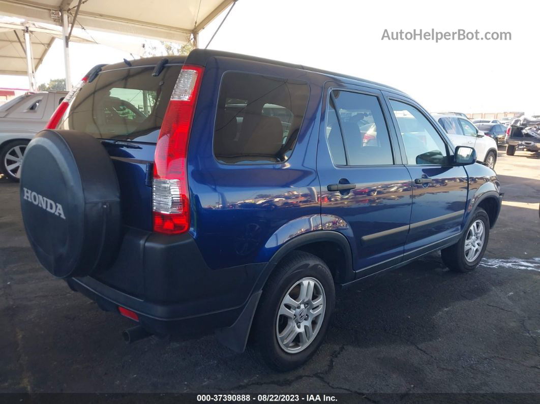 2004 Honda Cr-v Ex Blue vin: JHLRD78874C055793