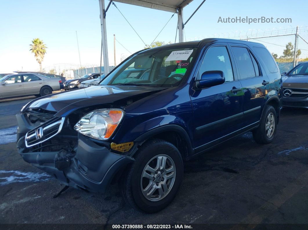 2004 Honda Cr-v Ex Blue vin: JHLRD78874C055793