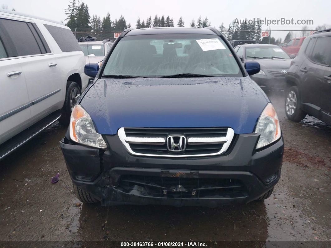 2004 Honda Cr-v Ex Blue vin: JHLRD78874C057981