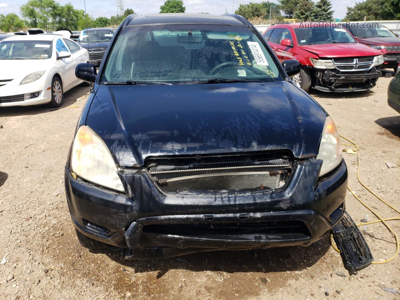 2004 Honda Cr-v Ex Black vin: JHLRD78884C038338