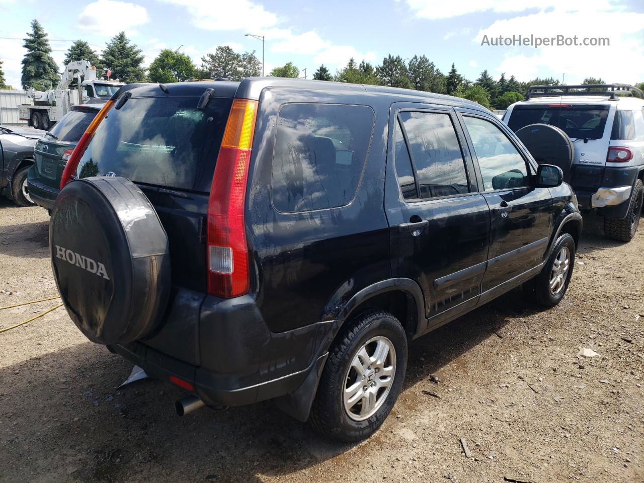 2004 Honda Cr-v Ex Black vin: JHLRD78884C038338