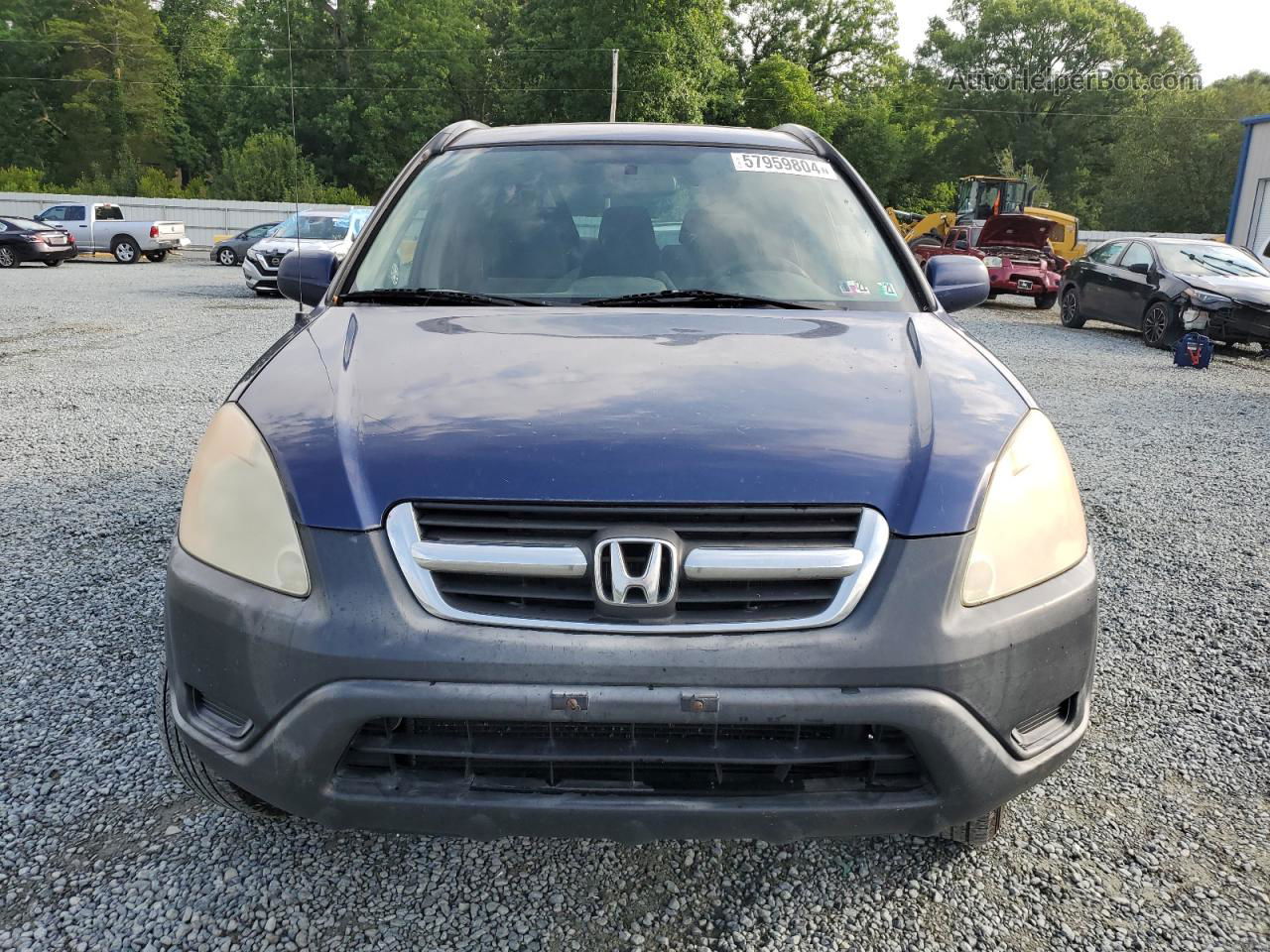 2004 Honda Cr-v Ex Blue vin: JHLRD78894C026263