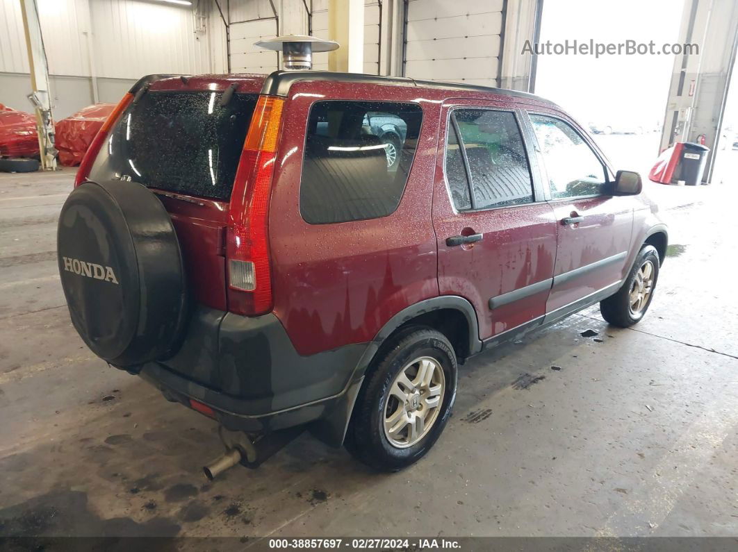 2004 Honda Cr-v Ex Burgundy vin: JHLRD78894C037098