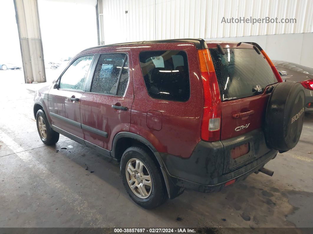 2004 Honda Cr-v Ex Burgundy vin: JHLRD78894C037098