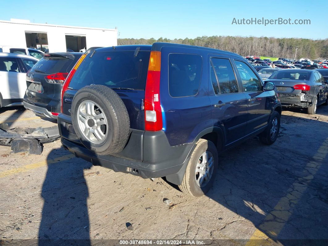 2004 Honda Cr-v Ex Blue vin: JHLRD788X4C007611