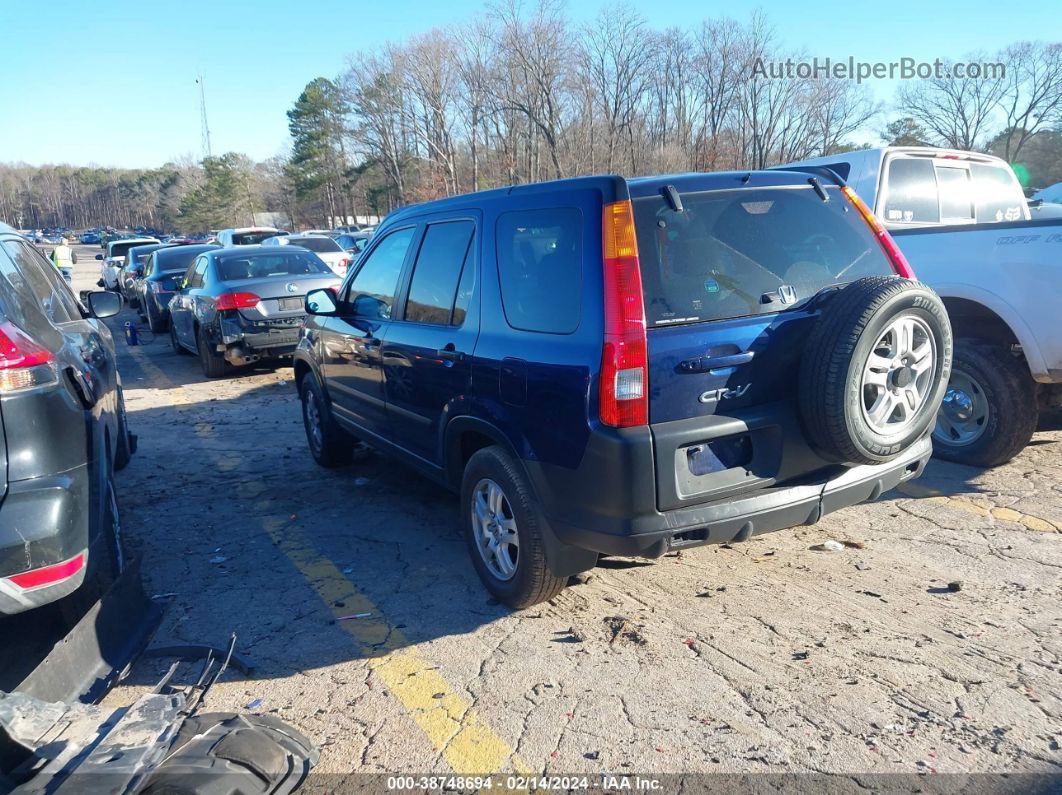 2004 Honda Cr-v Ex Blue vin: JHLRD788X4C007611