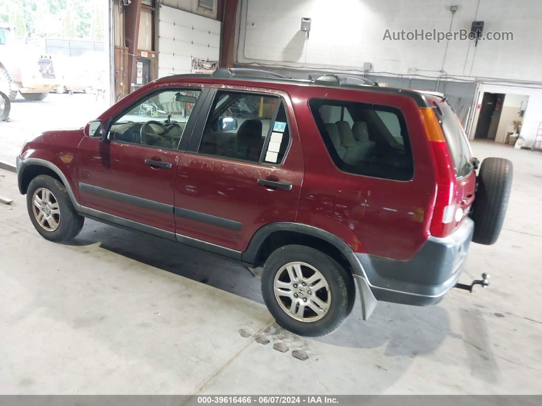 2004 Honda Cr-v Ex Maroon vin: JHLRD788X4C023355