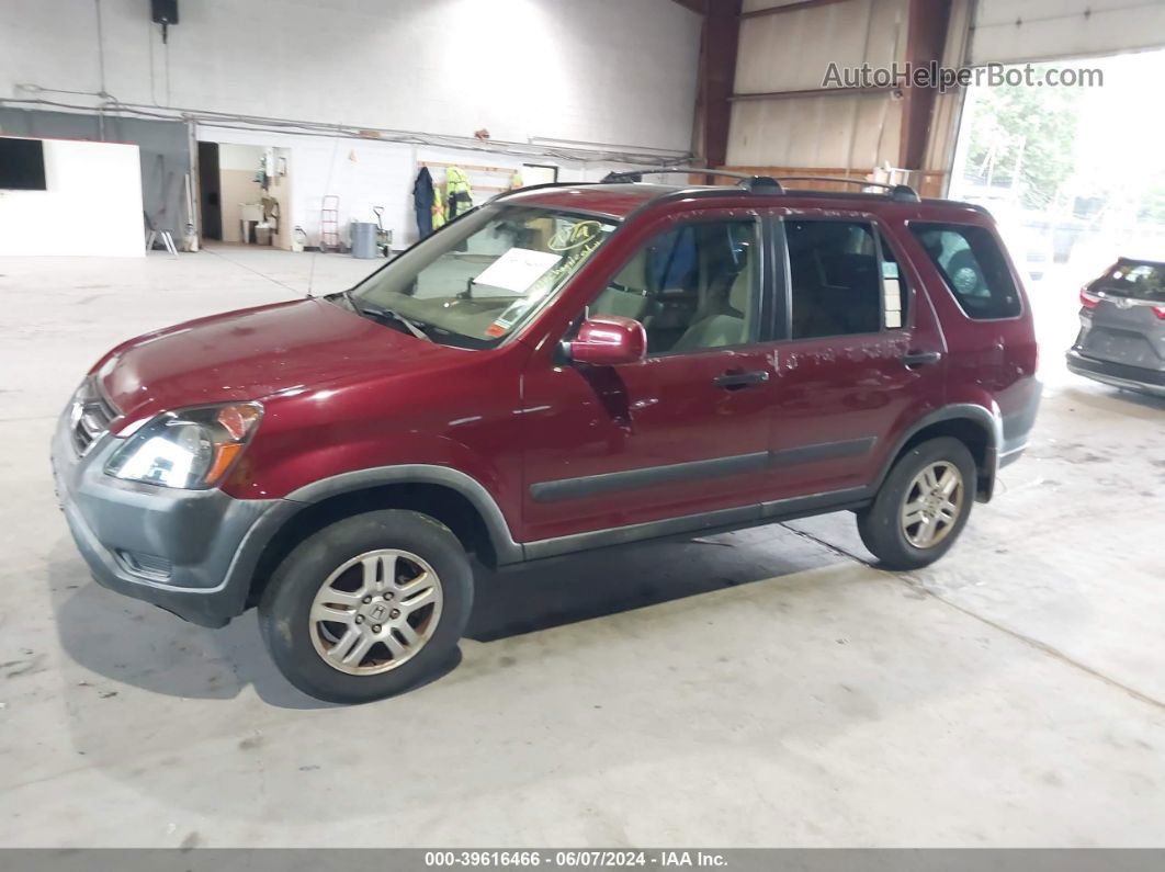 2004 Honda Cr-v Ex Maroon vin: JHLRD788X4C023355