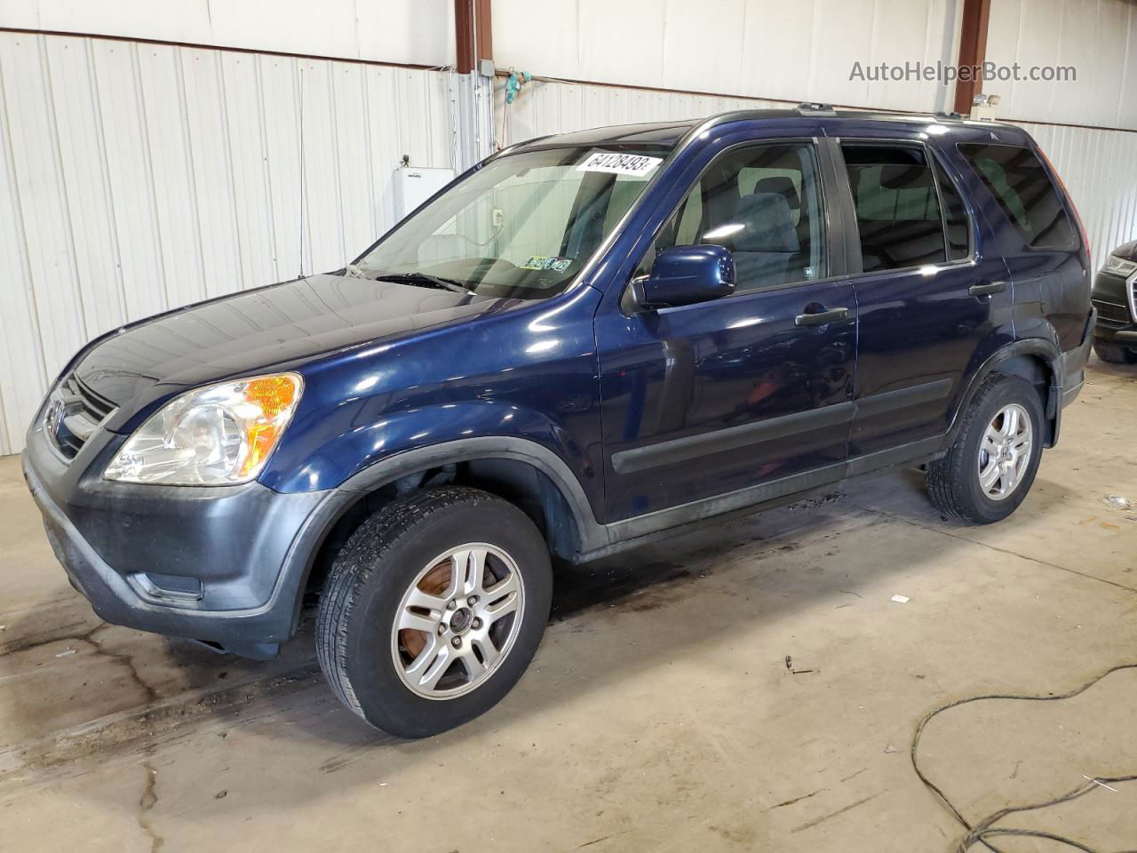 2004 Honda Cr-v Ex Blue vin: JHLRD788X4C026207