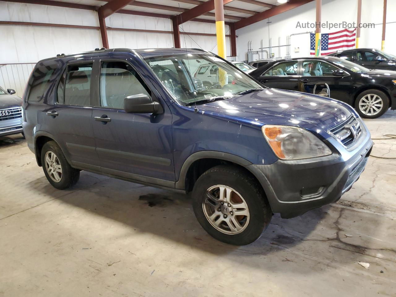 2004 Honda Cr-v Ex Blue vin: JHLRD788X4C026207