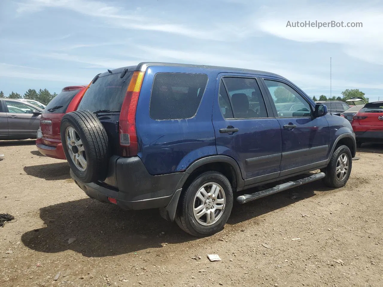 2004 Honda Cr-v Ex Blue vin: JHLRD788X4C033514