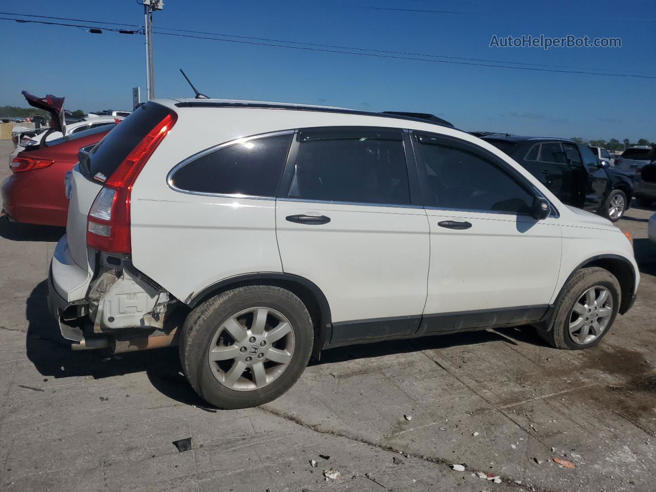 2009 Honda Cr-v Ex White vin: JHLRE38569C012310