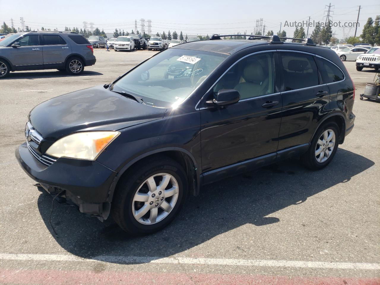 2009 Honda Cr-v Exl Black vin: JHLRE38759C003874