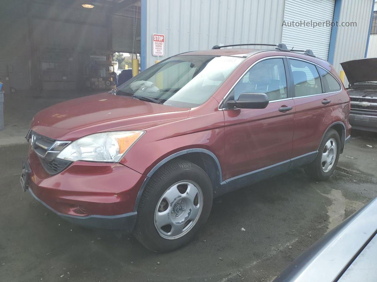 2010 Honda Cr-v Lx Red vin: JHLRE3H36AC009278