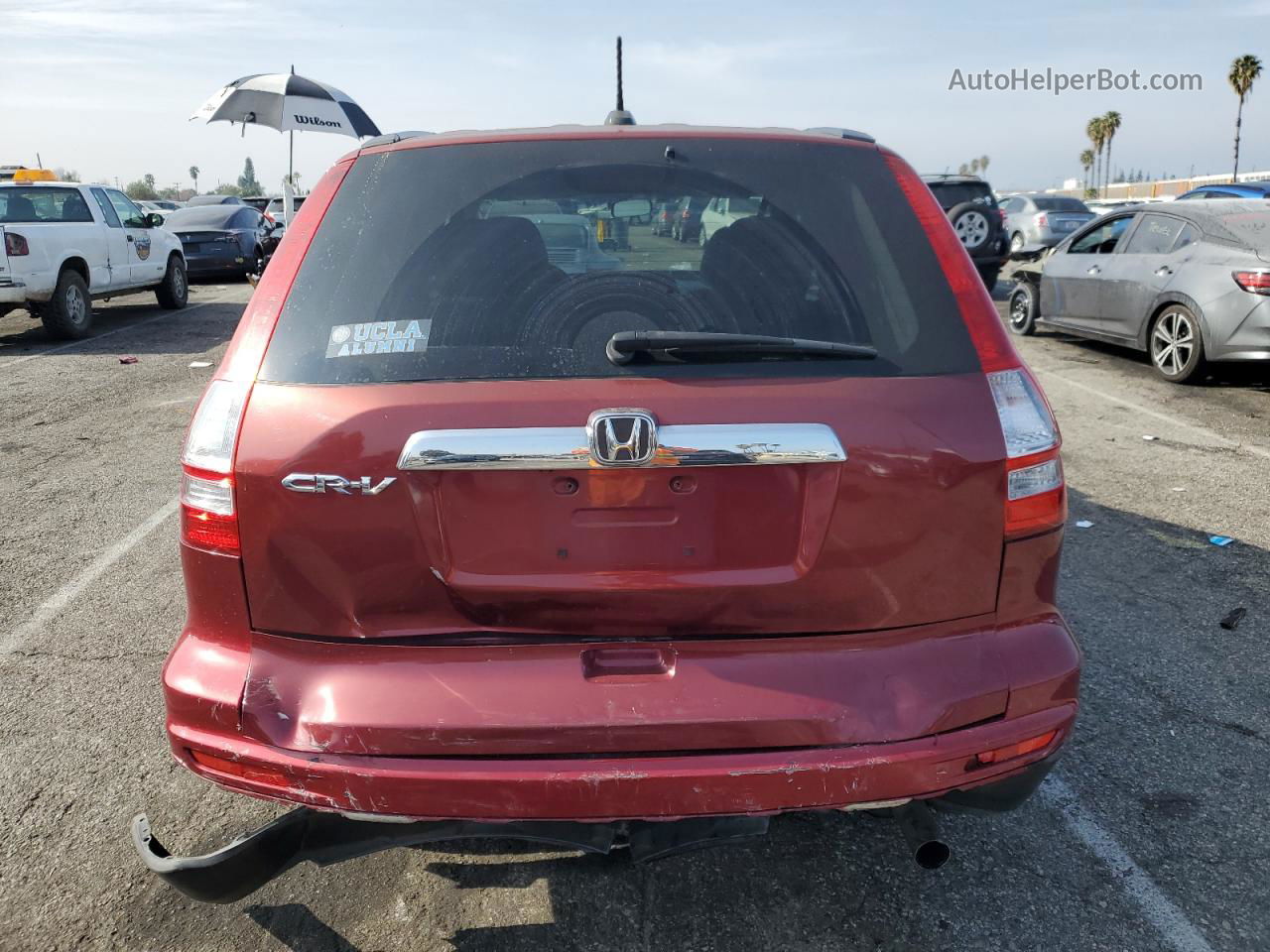 2010 Honda Cr-v Exl Burgundy vin: JHLRE3H71AC008350