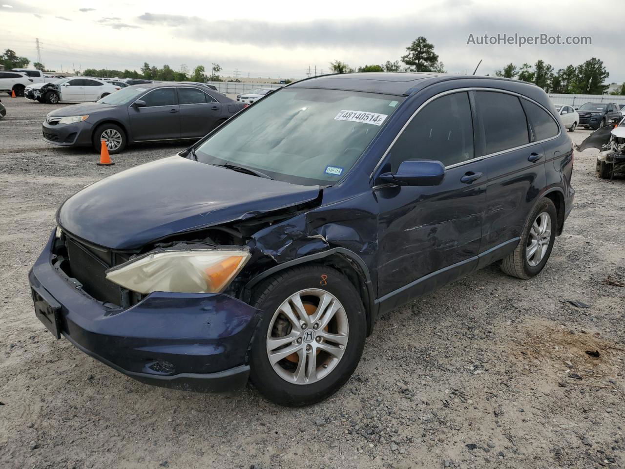 2010 Honda Cr-v Exl Blue vin: JHLRE3H72AC007191