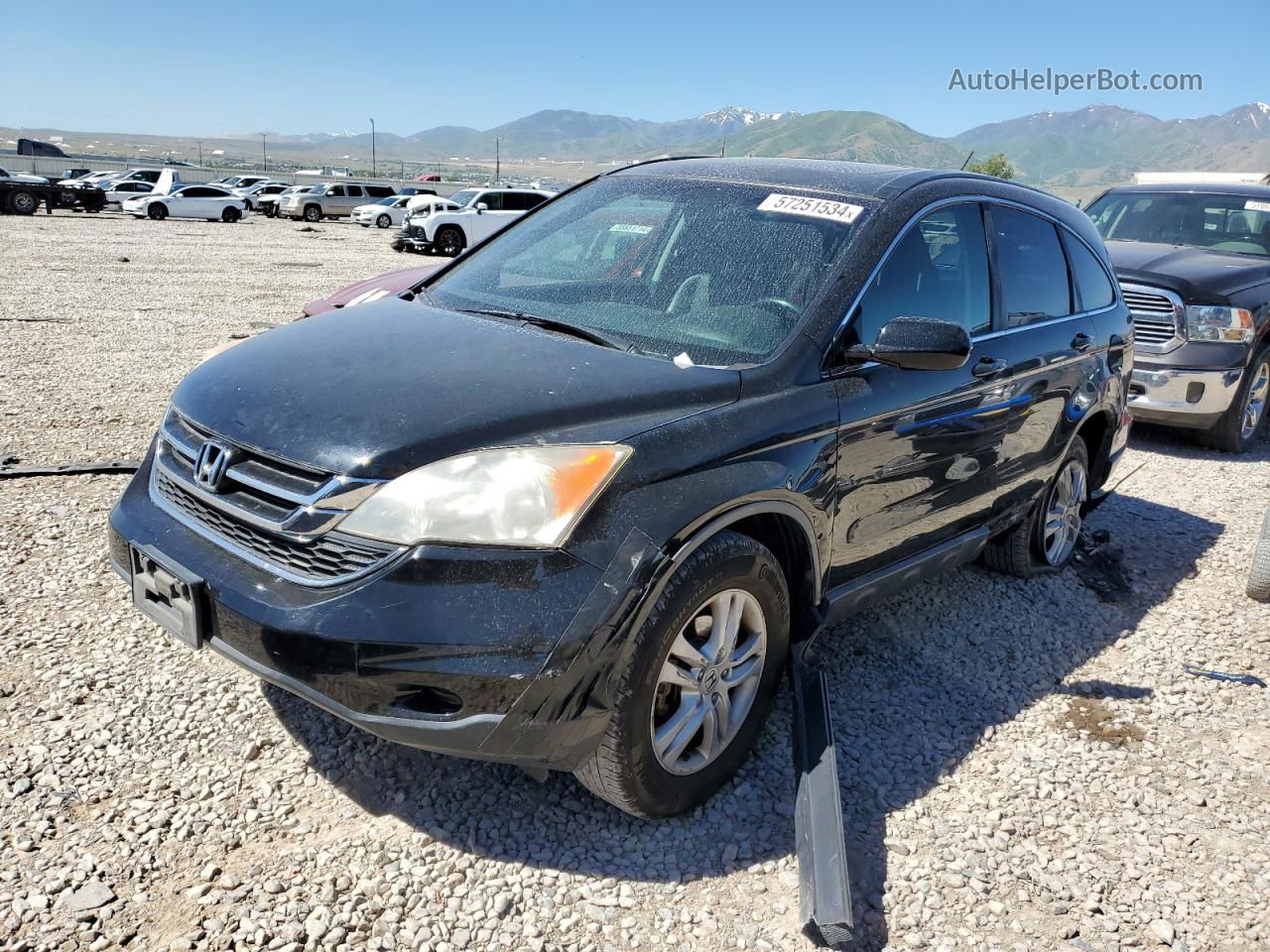 2010 Honda Cr-v Exl Black vin: JHLRE3H74AC008486