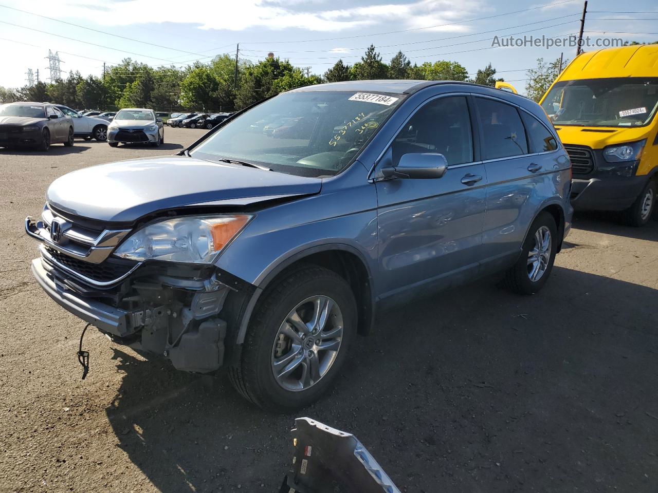 2010 Honda Cr-v Exl Синий vin: JHLRE3H75AC004317