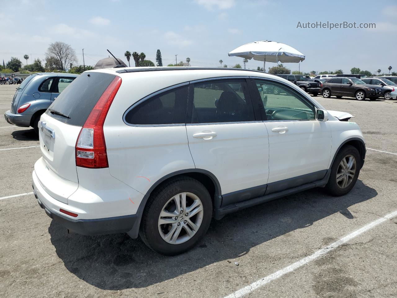 2010 Honda Cr-v Exl White vin: JHLRE3H76AC004598