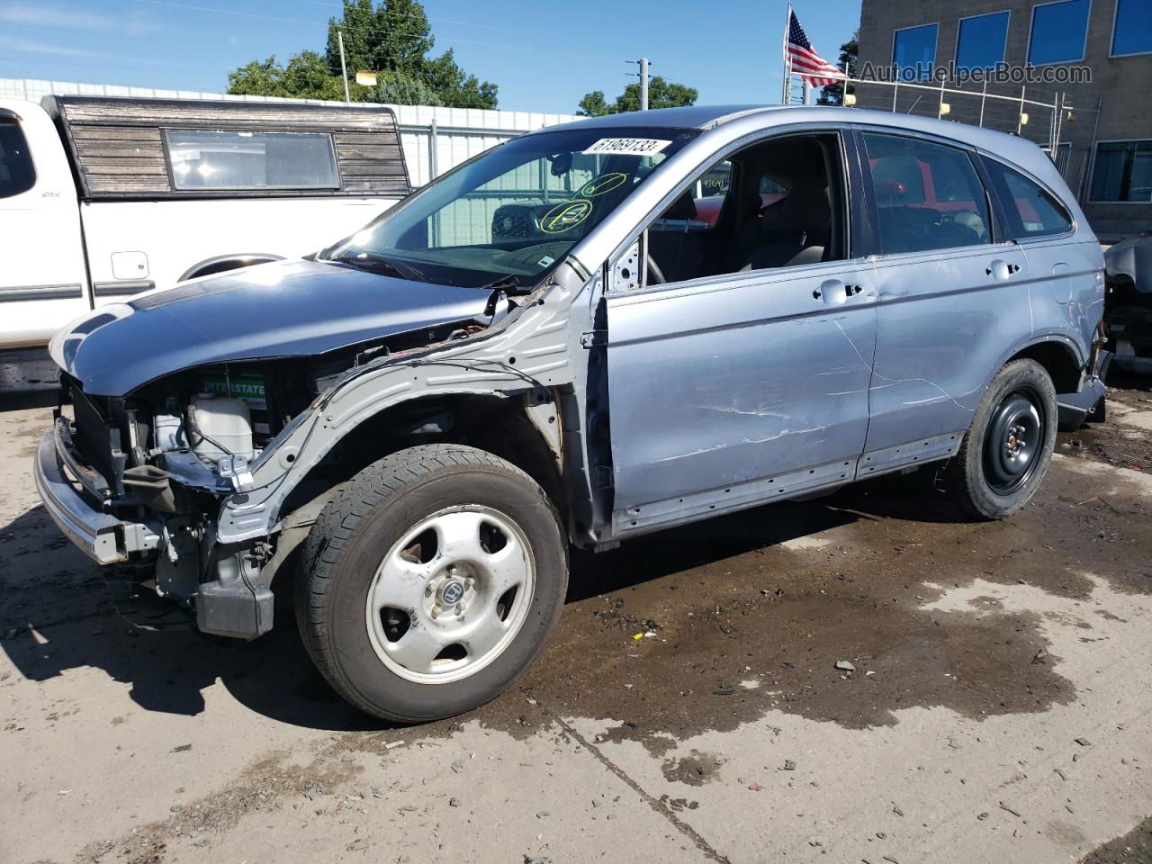 2009 Honda Cr-v Lx Blue vin: JHLRE48309C011819