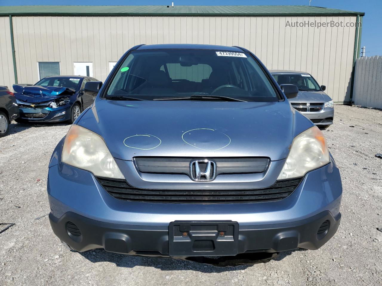 2009 Honda Cr-v Lx Blue vin: JHLRE48359C013419