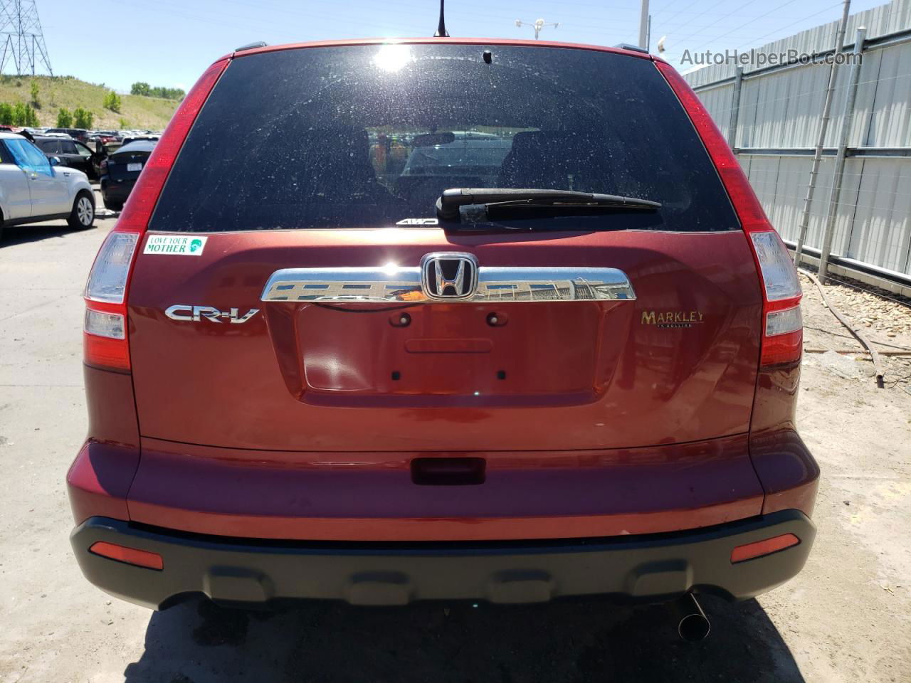 2009 Honda Cr-v Ex Burgundy vin: JHLRE485X9C009061