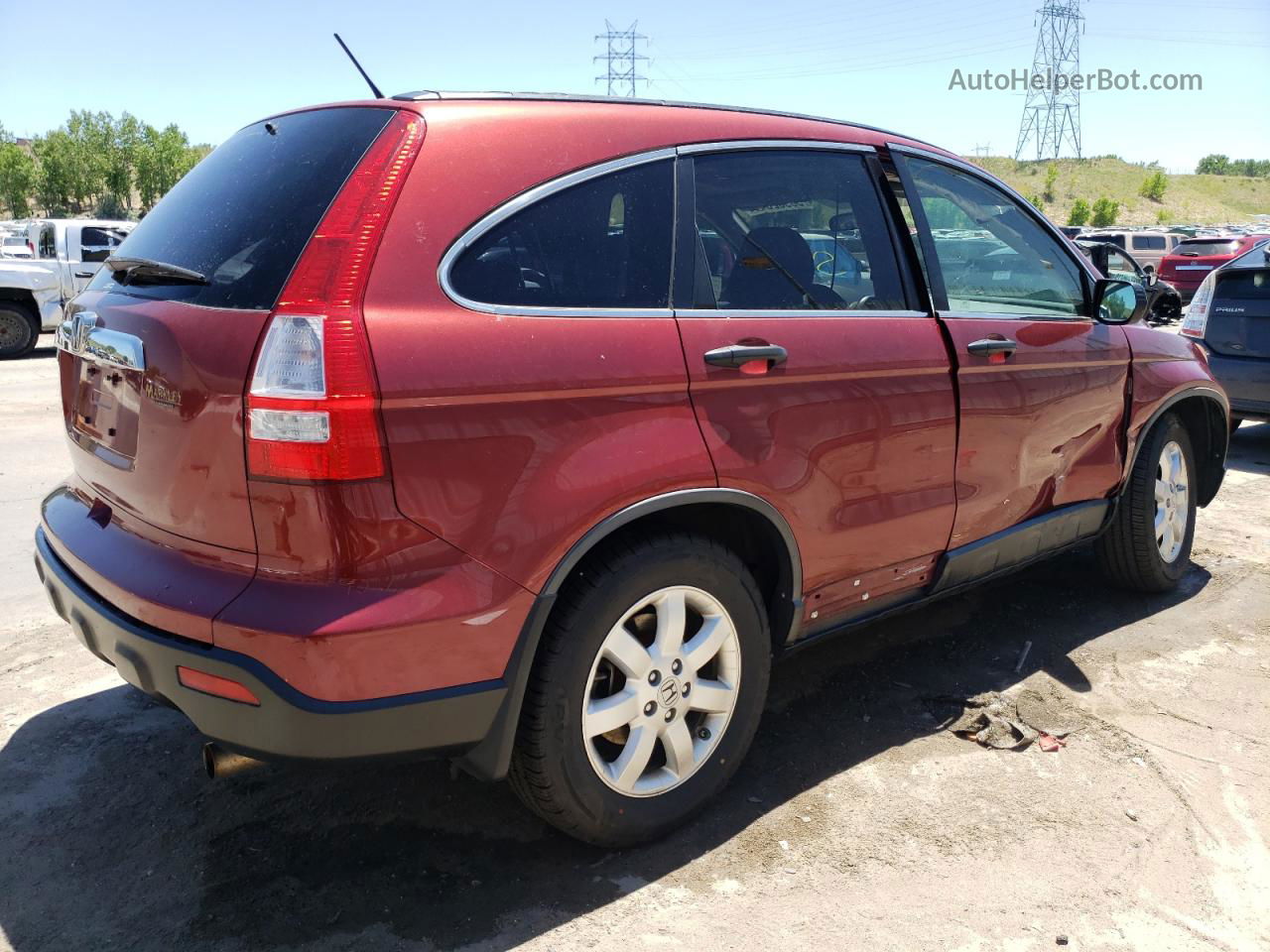 2009 Honda Cr-v Ex Burgundy vin: JHLRE485X9C009061